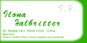 ilona halbritter business card